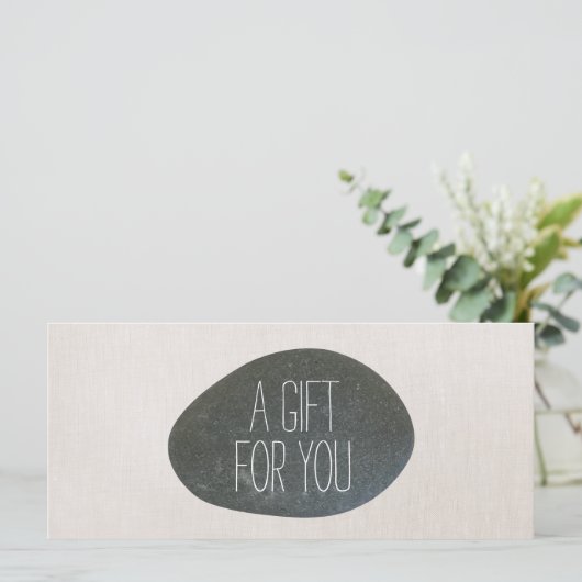Zen Stone Massage Therapist Cadeaubon (Staand voorkant)