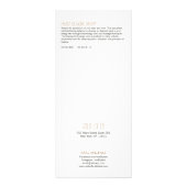 Zen Stone Massage Therapist Service Spa Menu (Achterkant)