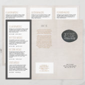 Zen Stone Massage Therapist Trifold Brochure (Voorkant / Achterkant)