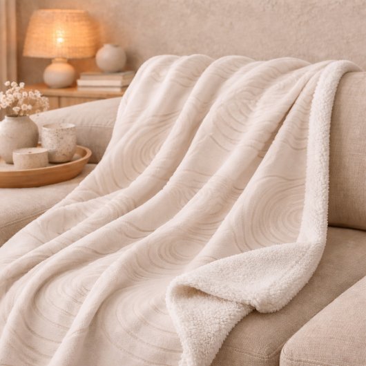 Zen Stone Ripple Sherpa Blanket Deken