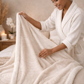 Zen Stone Ripple Sherpa Blanket Deken