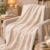 Zen Stone Ripple Sherpa Blanket Deken