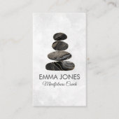 Zen Stones Black Marble and gold - Minimal Visitekaartje (Voorkant)