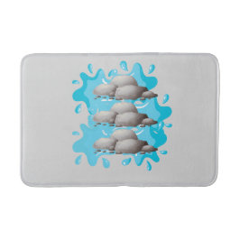 Zen Stones en Water Splash Bath Mat