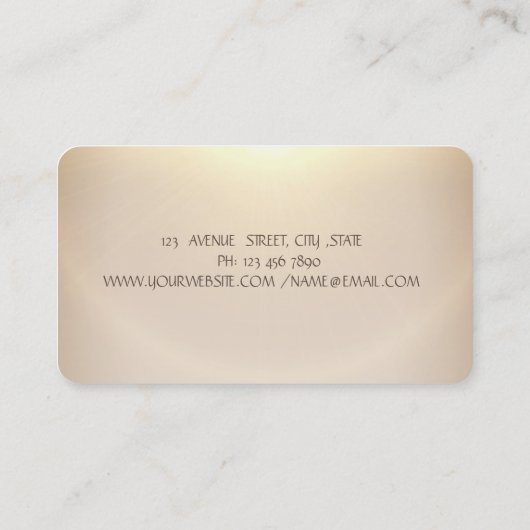 Zen Stones, Flowers, Gold Spirituality Visitekaartje (Achterkant)