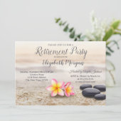 Zen Stones,Flowers Retirement Party Kaart (Staand voorkant)