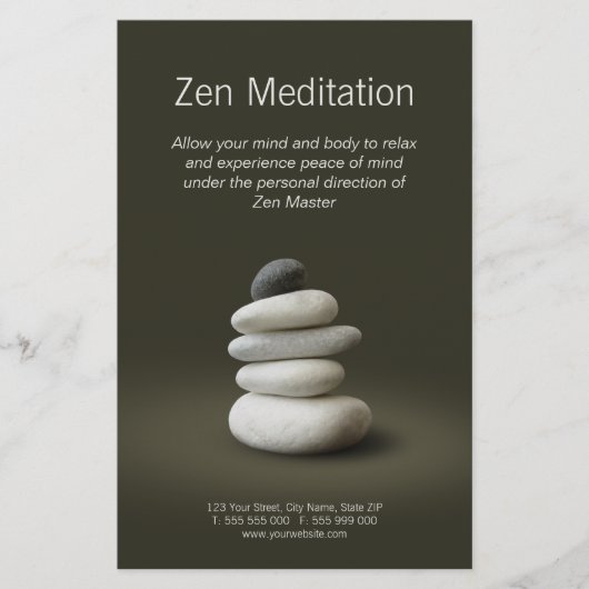 Zen Stones flyer (Voorkant)