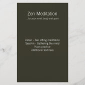 Zen Stones flyer (Achterkant)