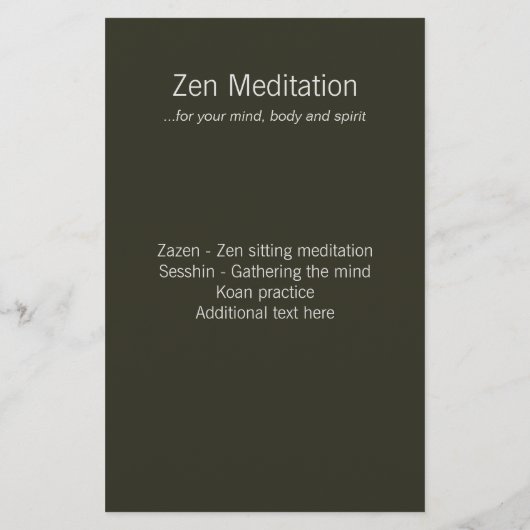 Zen Stones flyer (Achterkant)