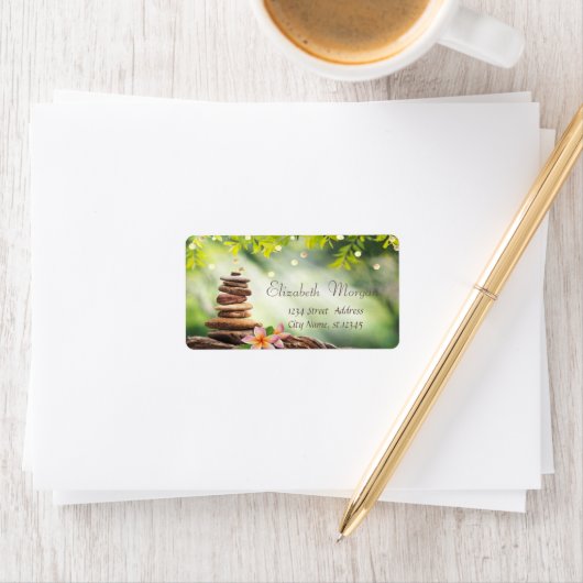 Zen Stones,Gold Foil Confetti,Landschap Etiket (Insitu)