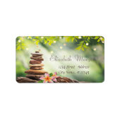 Zen Stones,Gold Foil Confetti,Landschap Etiket (Voorkant)