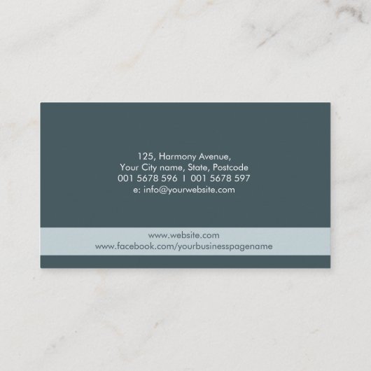 Zen Stones - harmonie en rust Visitekaartje (Achterkant)