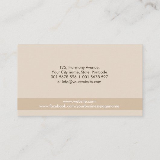 Zen Stones - harmonie en rust Visitekaartje (Achterkant)