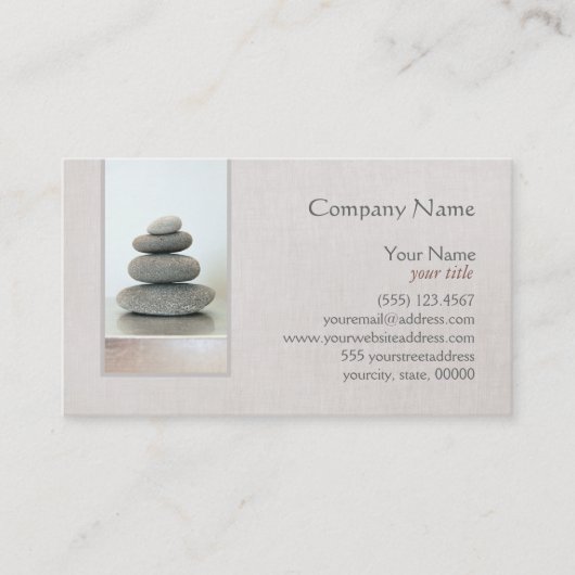 Zen Stones Holistic Health Healer Visitekaartje (Voorkant)