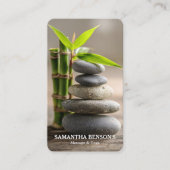 Zen Stones Massage Therapeut Visitekaartje (Voorkant)
