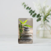 Zen Stones Massage Therapeut Visitekaartje (Staand voorkant)