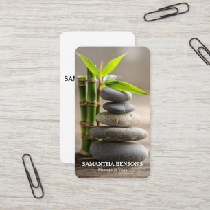 Zen Stones Massage Therapeut Visitekaartje