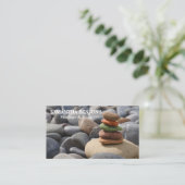Zen Stones Massage Therapeut Visitekaartje (Staand voorkant)