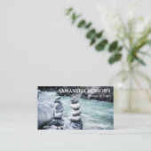 Zen Stones Massage Therapeut Visitekaartje (Staand voorkant)