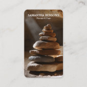Zen Stones Massage Therapeut Visitekaartje (Voorkant)
