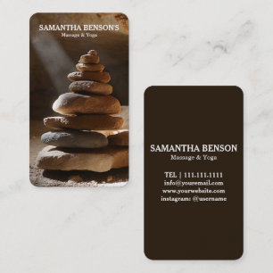 Zen Stones Massage Therapeut Visitekaartje