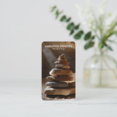 Zen Stones Massage Therapeut Visitekaartje (Staand voorkant)