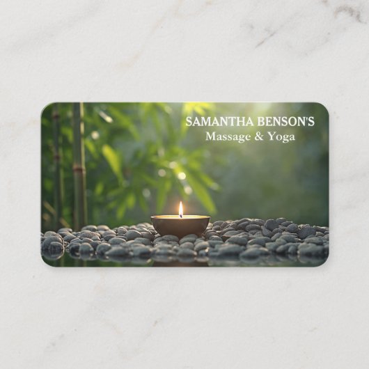 Zen Stones Massage Therapeut Visitekaartje (Voorkant)