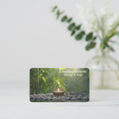 Zen Stones Massage Therapeut Visitekaartje (Staand voorkant)
