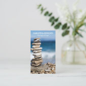 Zen Stones Massage Therapeut Visitekaartje (Staand voorkant)