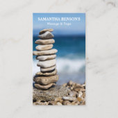 Zen Stones Massage Therapeut Visitekaartje (Voorkant)