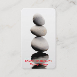 Zen Stones Massage Therapeut Visitekaartje