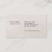 Zen Stones Massage Therapist & Meditation Teacher Visitekaartje (Achterkant)