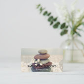 Zen Stones Massage Therapist Visitekaartje (Staand voorkant)