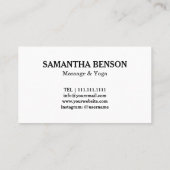 Zen Stones Massage Therapist Visitekaartje (Achterkant)