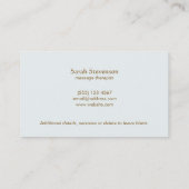 Zen Stones Massagetherapeut Loyalty Punch Kaart (Achterkant)