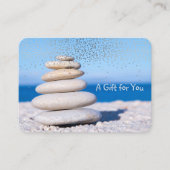 Zen Stones, Ocean, Confetti, Spa, Massage Kortingskaartje (Voorkant)