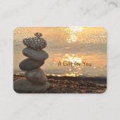 Zen Stones, Ocean, Sunset, Confetti, Spa, Massage Kortingskaartje (Voorkant)