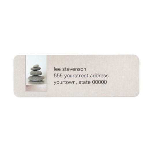 Zen Stones Return Address Labels (Voorkant)