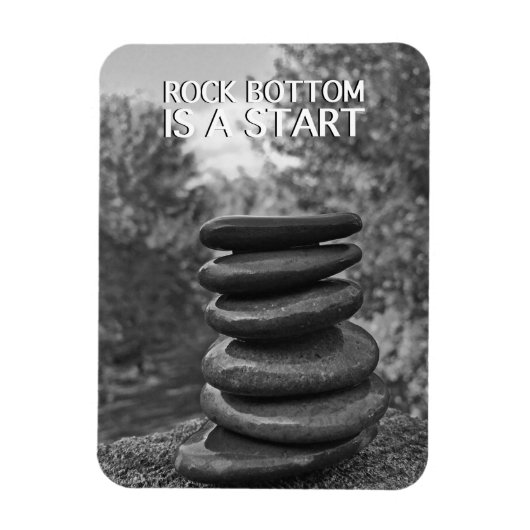 Zen Stones Rock Bottom | Motivatie Inspirerend Magneet (Verticaal)