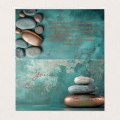 Zen Stones Spa Wellness Tranquility and Balance Visitekaartje (Buitenkant ongevouwen)