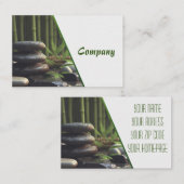 Zen Stones Spa Wellness tranquility white green  Visitekaartje (Voorkant / Achterkant)