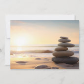 Zen Stones Sunrise Pensioenfeest Kaart (Achterkant)