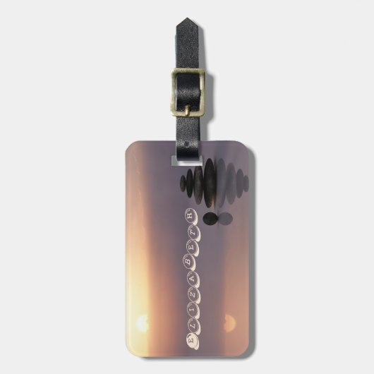Zen Stones, Sunset Bagagelabel (Voorkant verticaal)