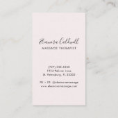 Zen Stones Symbol Logo Blush Pink Massage Therapy Visitekaartje (Achterkant)