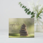 Zen stones tower in water tranquility and calm briefkaart (Staand voorkant)