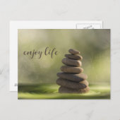 Zen stones tower in water tranquility and calm briefkaart (Voorkant / Achterkant)