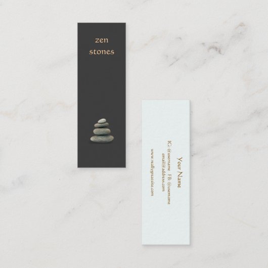 Zen Stones Visitekaartje (Voorkant / Achterkant)