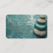 Zen Stones Yoga Fitness Turquoise copper Visitekaartje (Achterkant)