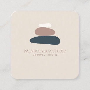Zen Stones Yoga Instructor Custom Name Vierkante Visitekaartje