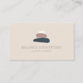 Zen Stones Yoga Instructor Custom Name Visitekaartje (Voorkant)